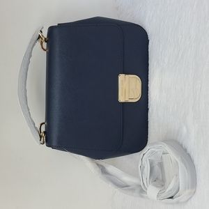 Michael Kors BRIDGETTE Navy Medium TH Messenger Leather